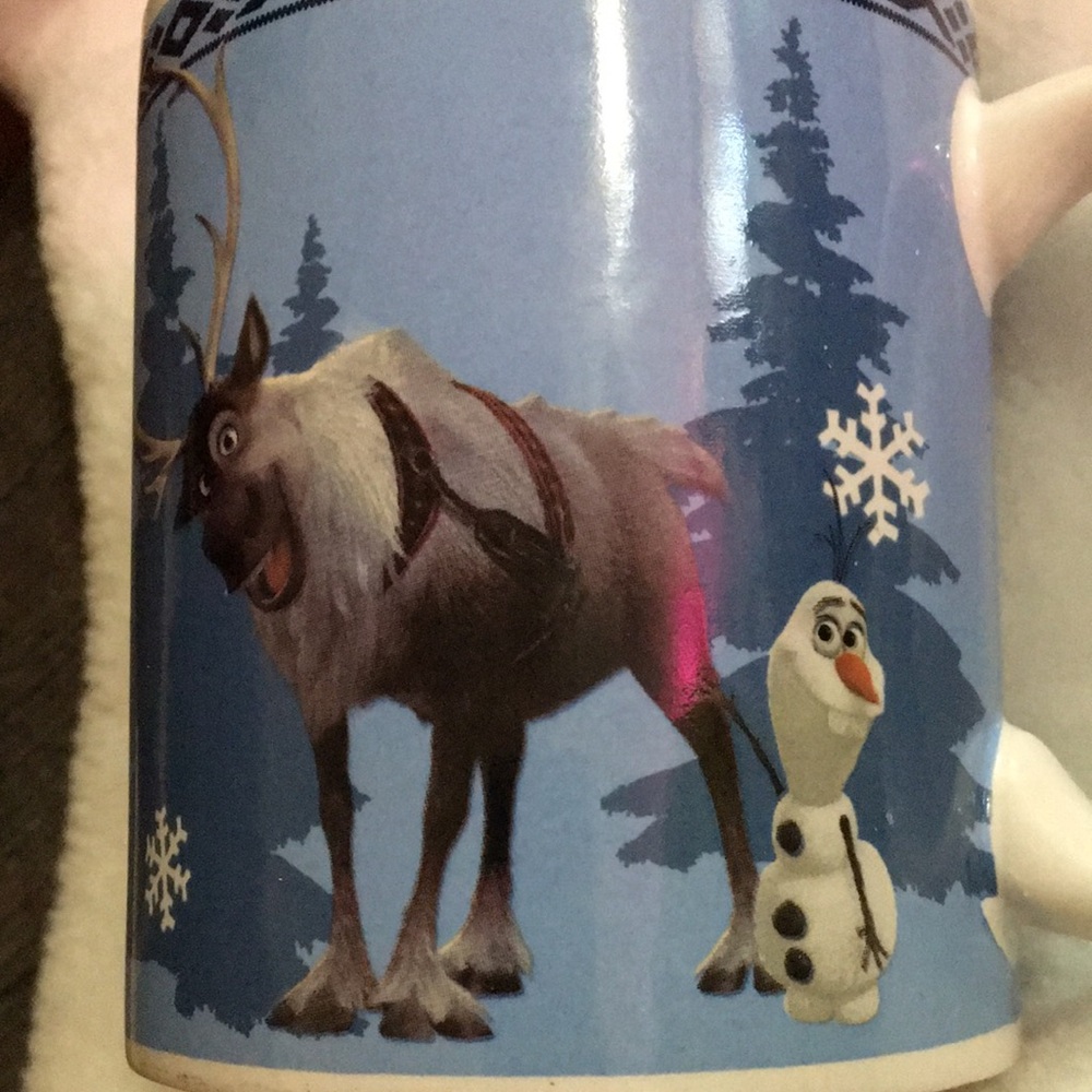 Blue Reindeer and Olaf Mug